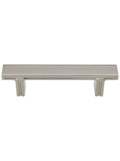 Anwick Rectangular Cabinet Pull - 3 inch Center-to-Center in Polished Nickel.